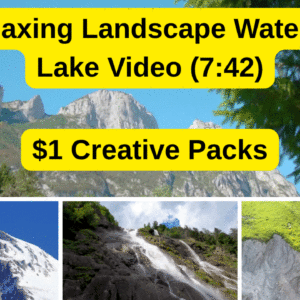🌊 Relaxing Landscape Waterfall & Lake Video (7:42) | Download Without Logo for $1